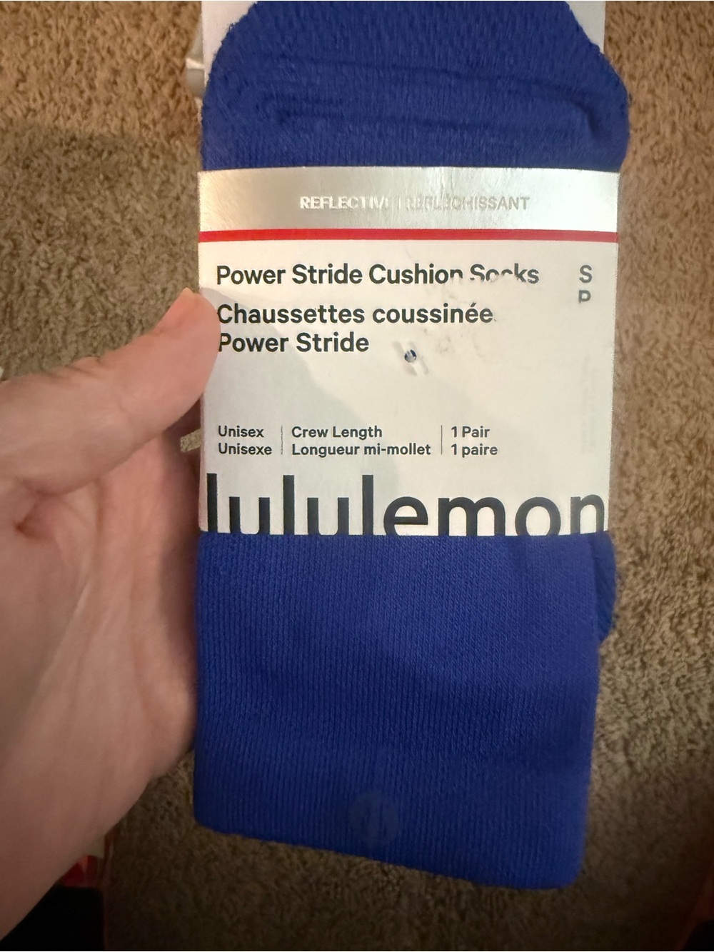 Power Stride Cushion Crew Socks - Beach Ball Blue